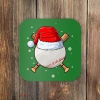 Baseball Lover Santa Christmas Holiday Coaster thumb 0
