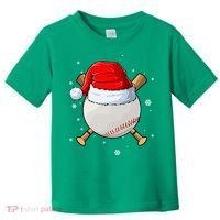 Baseball Lover Santa Christmas Holiday Toddler T-Shirt thumb 0