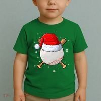 Baseball Lover Santa Christmas Holiday Toddler T-Shirt thumb 2