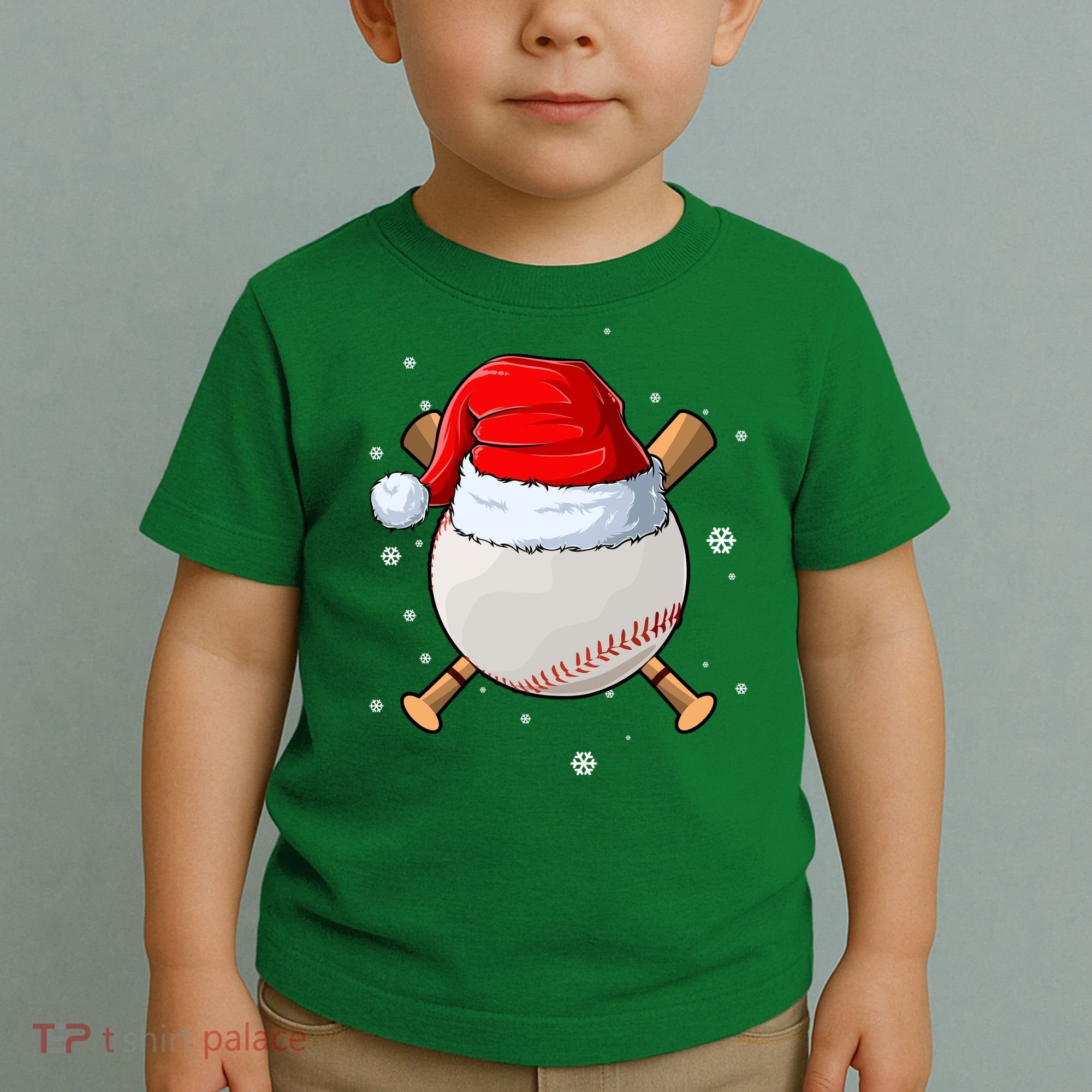 Baseball Lover Santa Christmas Holiday Toddler T-Shirt