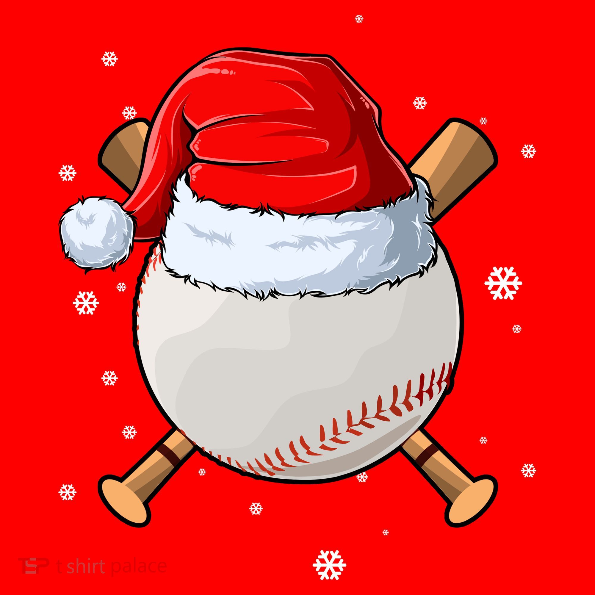 Baseball Lover Santa Christmas Holiday Santa Hat