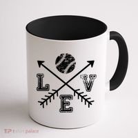 Baseball Love Sport Arrow Gift Coffee Mug thumb 1