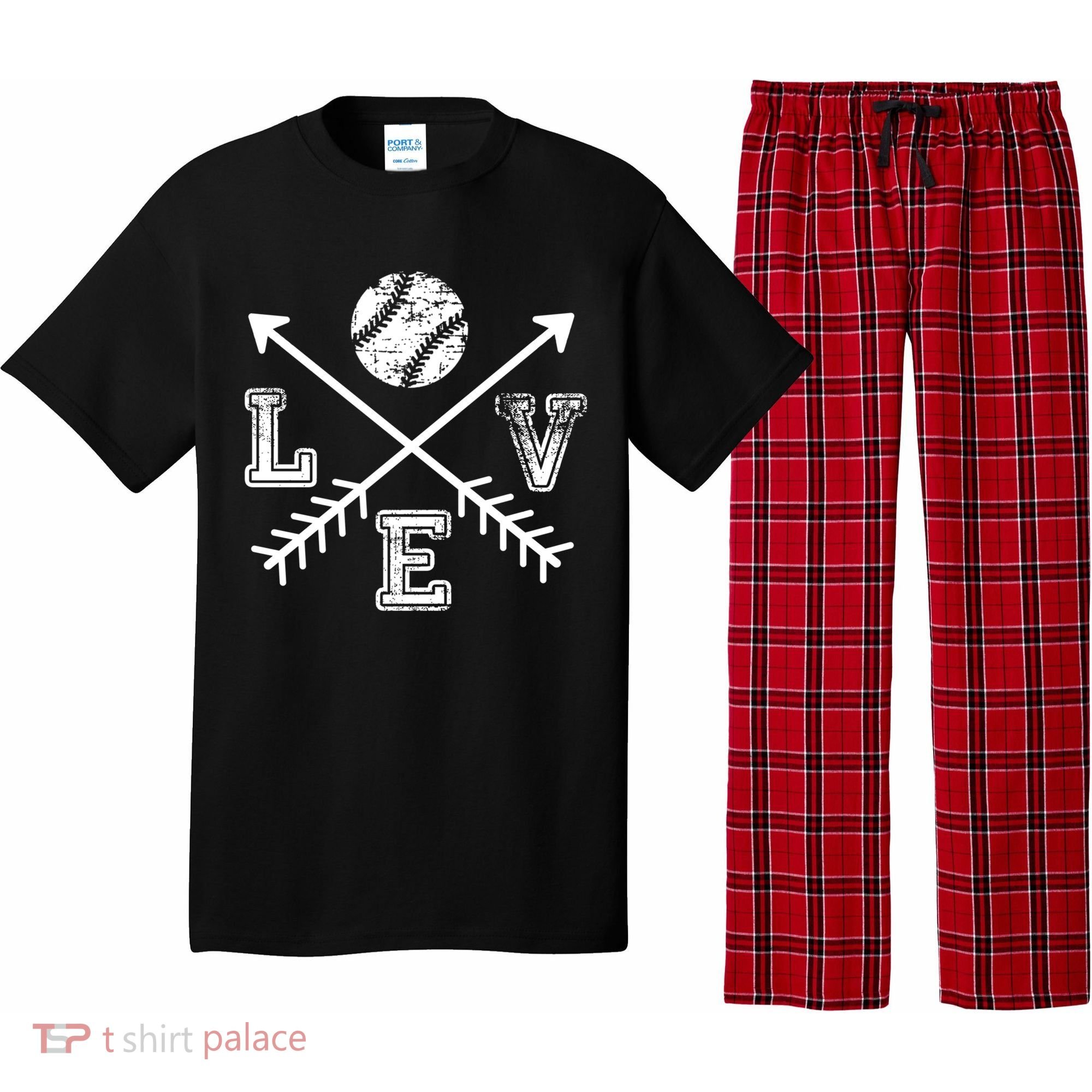 Baseball Love Sport Arrow Gift Pajama Set