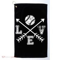 Baseball Love Sport Arrow Gift Golf Towel thumb 0