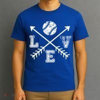 Baseball Love Sport Arrow Gift T-Shirt thumb 3