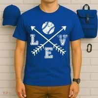Baseball Love Sport Arrow Gift T-Shirt thumb 6
