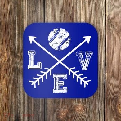 Baseball Love Sport Arrow Gift Coaster