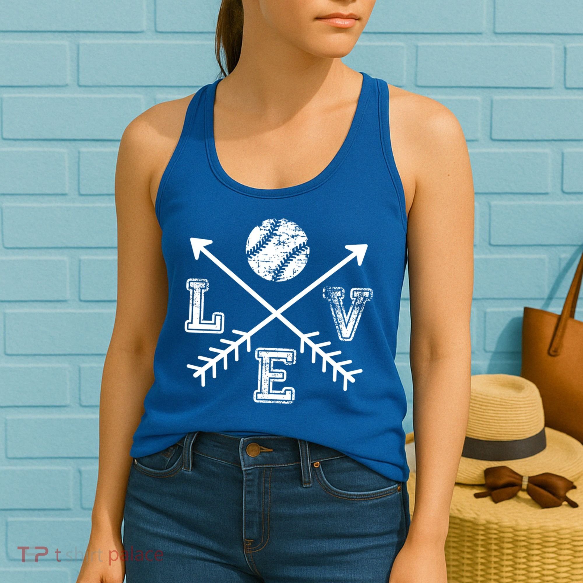 Baseball Love Sport Arrow Gift Women's Tank Top