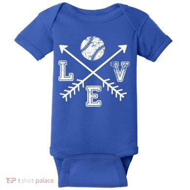 Baseball Love Sport Arrow Gift Baby Bodysuit