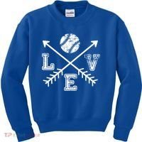 Baseball Love Sport Arrow Gift Kids Sweatshirt thumb 0