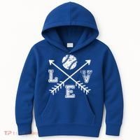 Baseball Love Sport Arrow Gift Kids Hoodie thumb 0