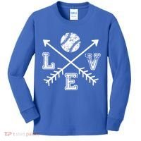 Baseball Love Sport Arrow Gift Kids Long Sleeve Shirt thumb 0