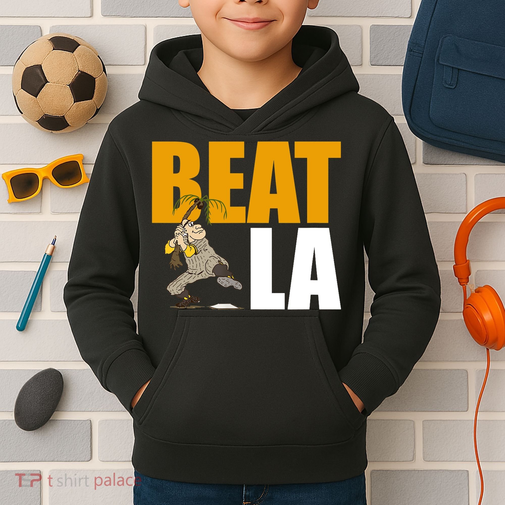 Beat LA San Diego Baseball Kids Hoodie
