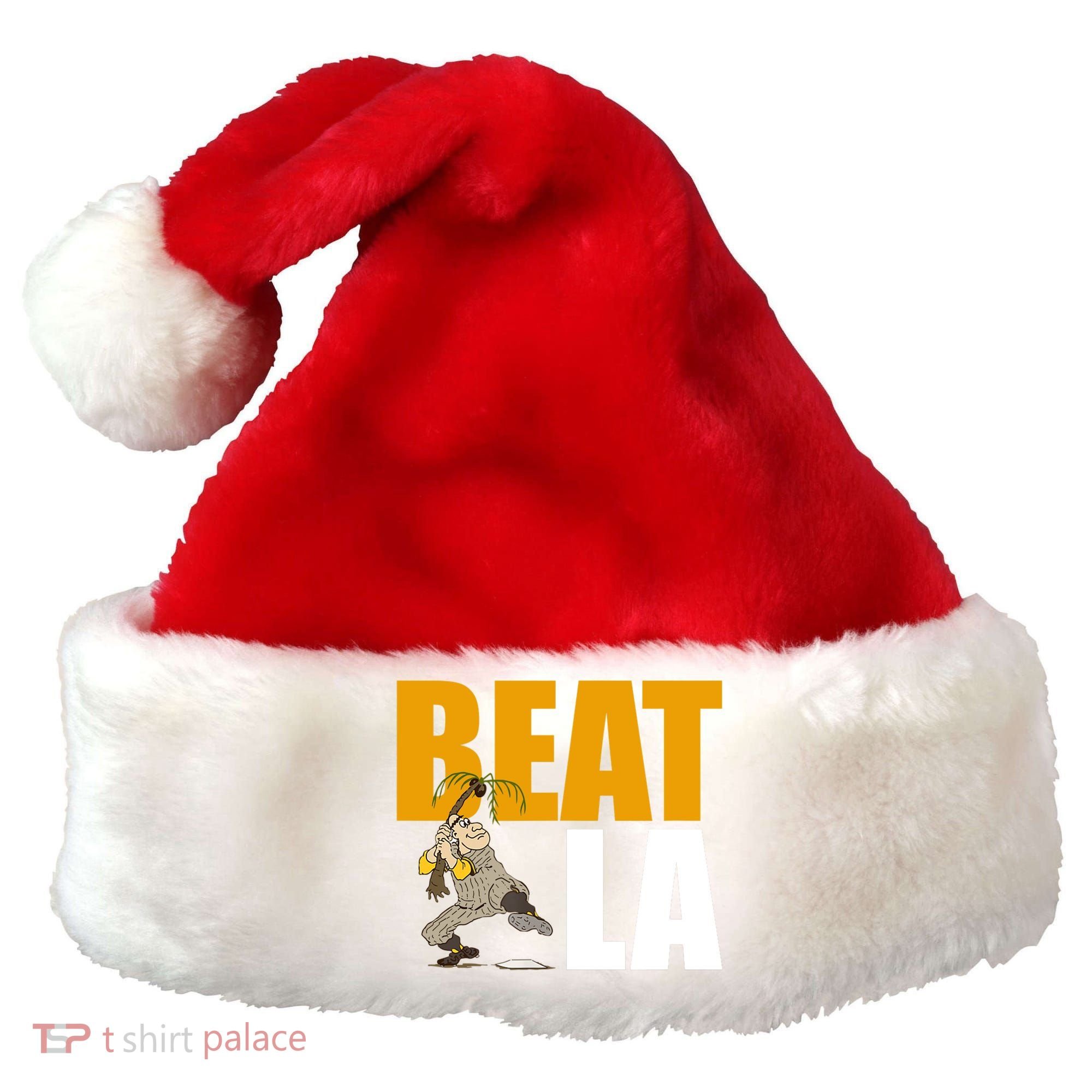 Beat LA San Diego Baseball Santa Hat