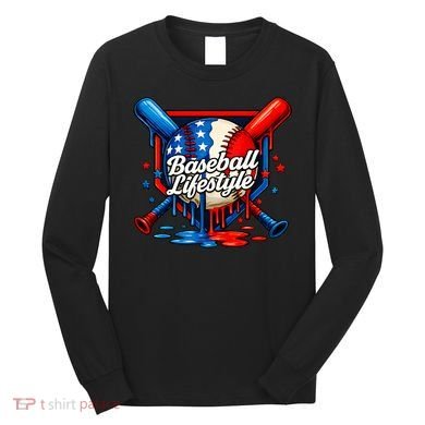 Baseball Life Style Drip Long Sleeve Shirt