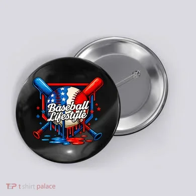 Baseball Life Style Drip Button