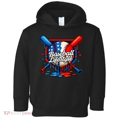 Baseball Life Style Drip Toddler Hoodie