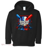 Baseball Life Style Drip Toddler Hoodie thumb 0