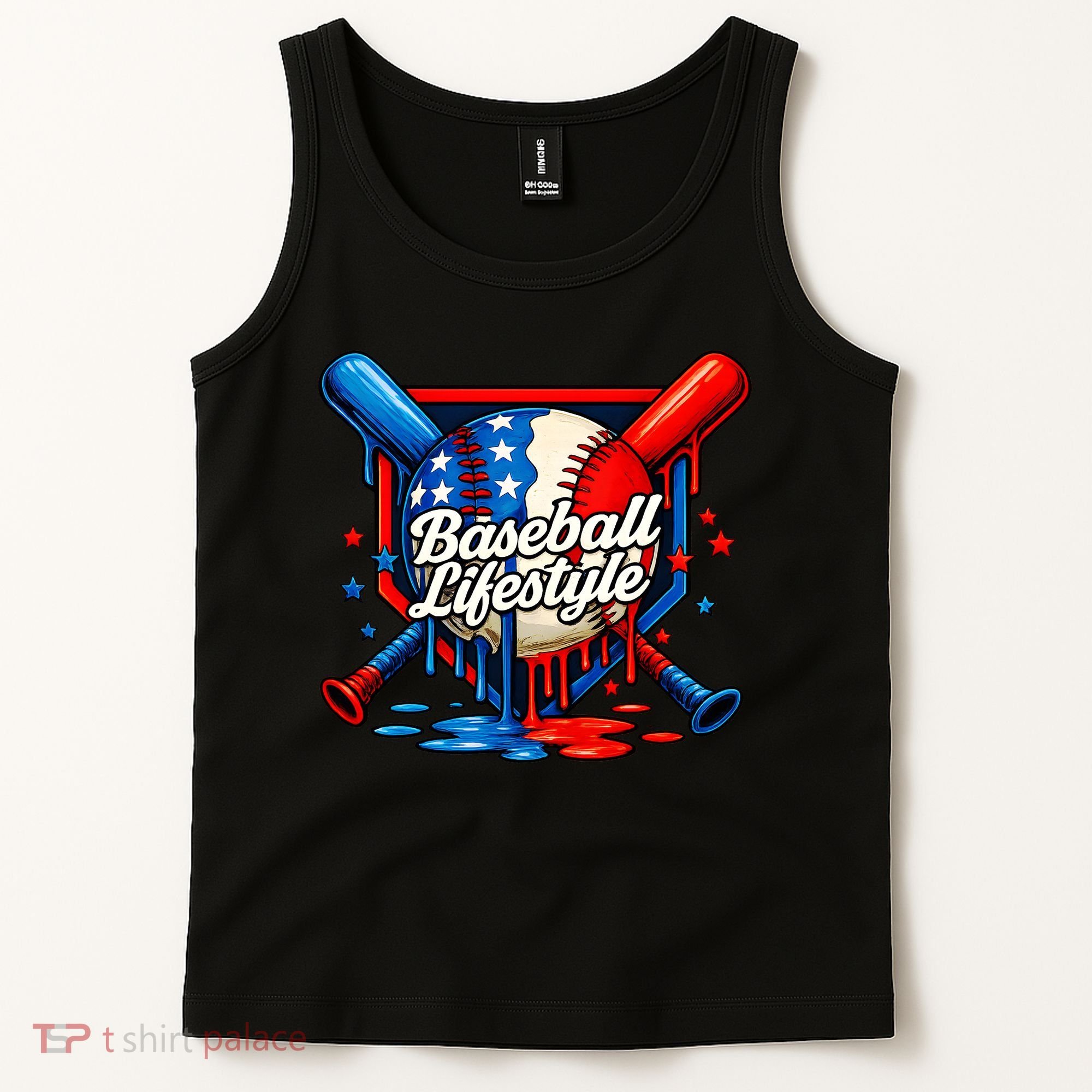 Baseball Life Style Drip Tank Top
