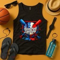 Baseball Life Style Drip Tank Top thumb 4