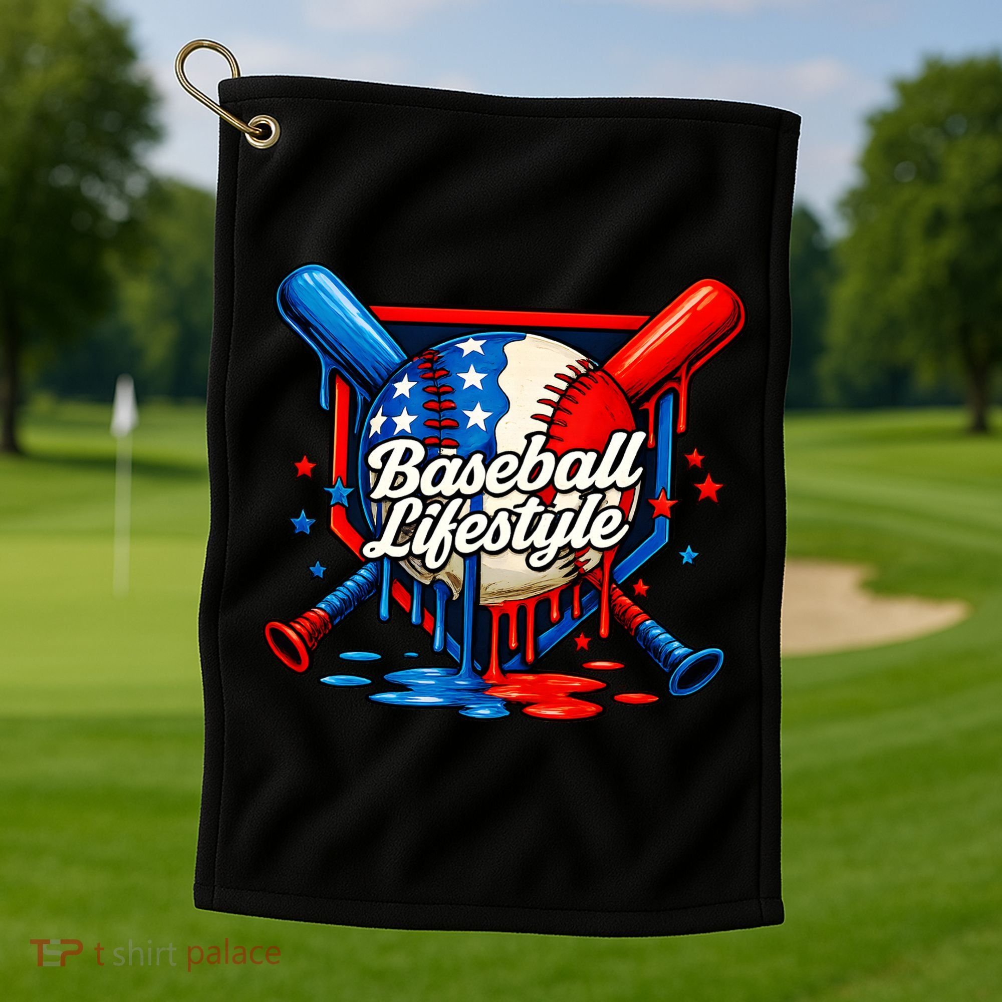 Baseball Life Style Drip Golf Towel