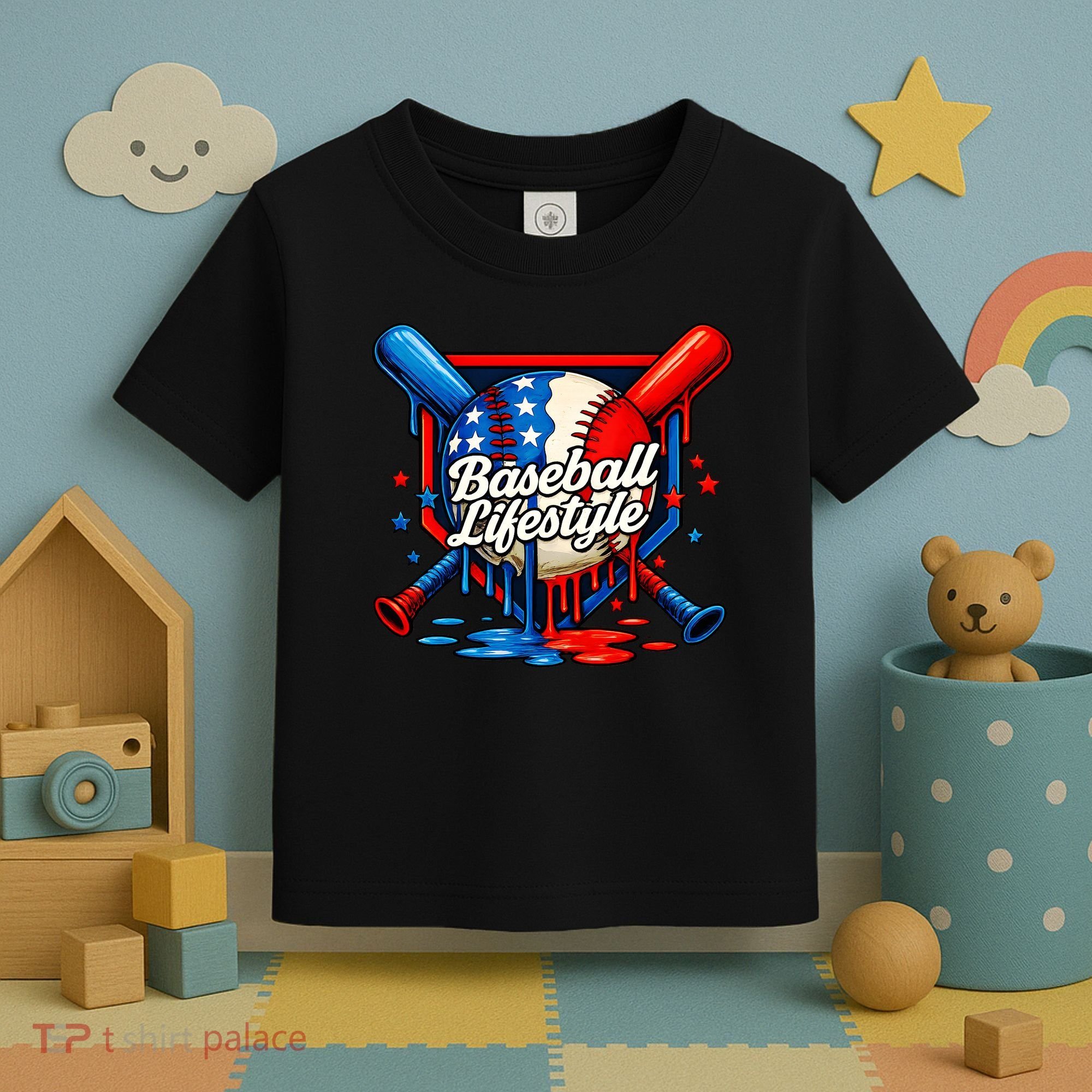 Baseball Life Style Drip Toddler T-Shirt