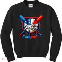 Baseball Life Style Drip Kids Sweatshirt thumb 0