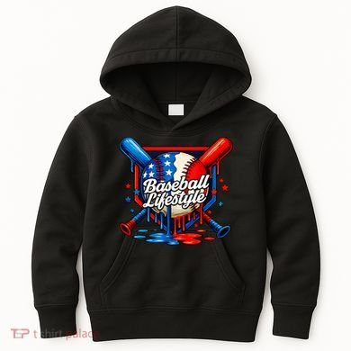 Baseball Life Style Drip Kids Hoodie