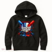 Baseball Life Style Drip Kids Hoodie thumb 0