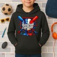 Baseball Life Style Drip Kids Hoodie thumb 2