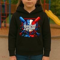 Baseball Life Style Drip Kids Hoodie thumb 3