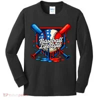 Baseball Life Style Drip Kids Long Sleeve Shirt thumb 0