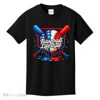 Baseball Life Style Drip Kids T-Shirt thumb 0
