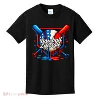 Baseball Life Style Drip Kids T-Shirt thumb 0