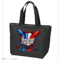 Baseball Life Style Drip Tote Bag thumb 3