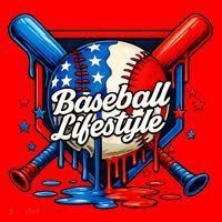 Baseball Life Style Drip Santa Hat thumb 1