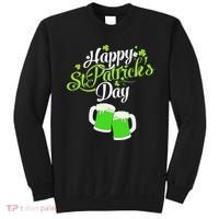 Beer Lucky Shamrock Happy St Patricks Day Green Sweatshirt thumb 0