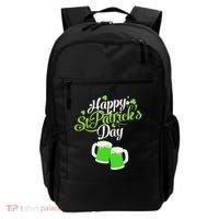 Beer Lucky Shamrock Happy St Patricks Day Green Backpack thumb 0