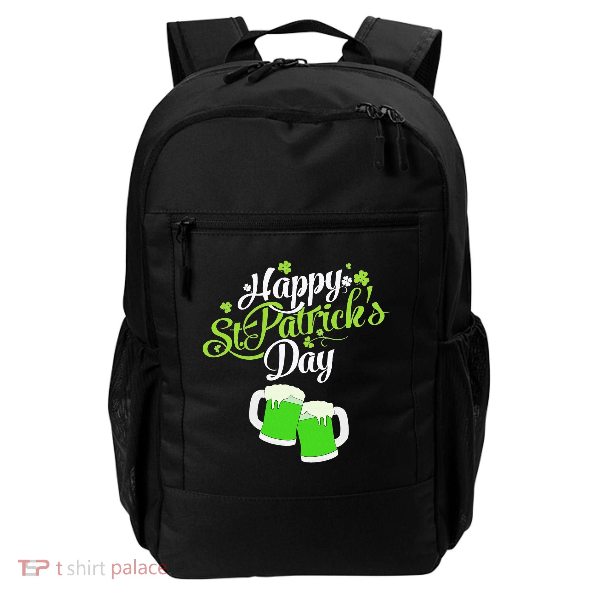 Beer Lucky Shamrock Happy St Patricks Day Green Backpack