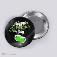 Beer Lucky Shamrock Happy St Patricks Day Green Button thumb 0