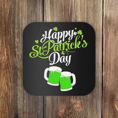Beer Lucky Shamrock Happy St Patricks Day Green Coaster