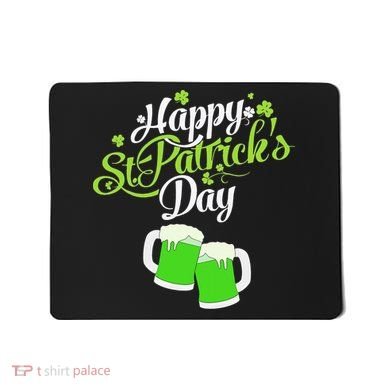 Beer Lucky Shamrock Happy St Patricks Day Green Mousepad
