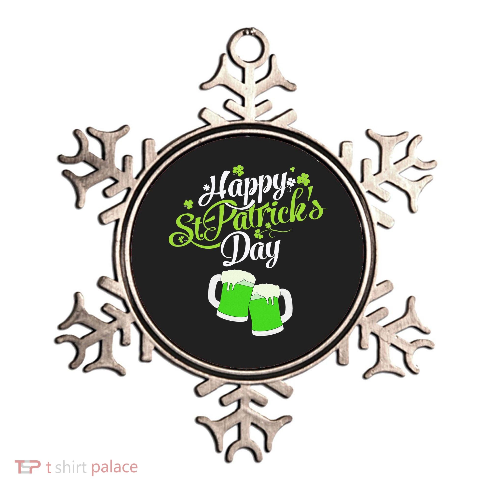 Beer Lucky Shamrock Happy St Patricks Day Green Ornament