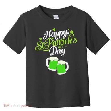 Beer Lucky Shamrock Happy St Patricks Day Green Toddler T-Shirt
