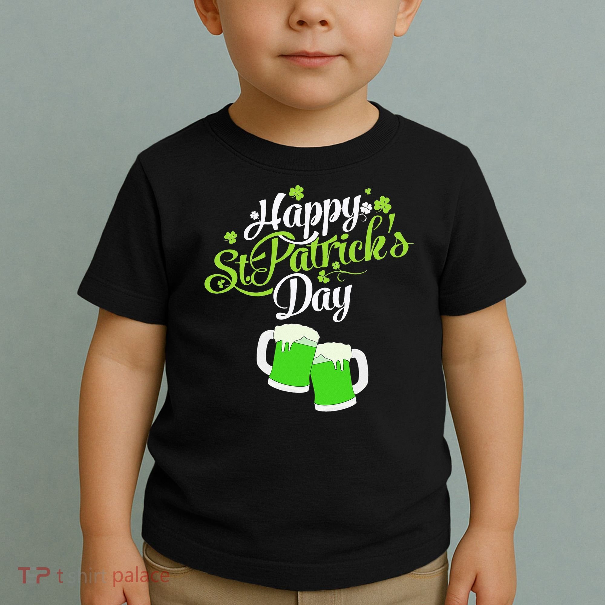 Beer Lucky Shamrock Happy St Patricks Day Green Toddler T-Shirt