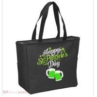 Beer Lucky Shamrock Happy St Patricks Day Green Tote Bag thumb 2