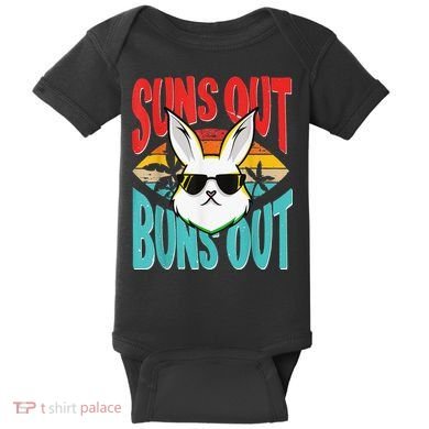 Bunny Lover Suns Out Buns Out Baby Bodysuit
