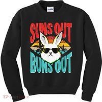 Bunny Lover Suns Out Buns Out Kids Sweatshirt thumb 0