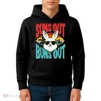 Bunny Lover Suns Out Buns Out Kids Hoodie thumb 4
