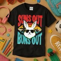 Bunny Lover Suns Out Buns Out Kids T-Shirt thumb 3